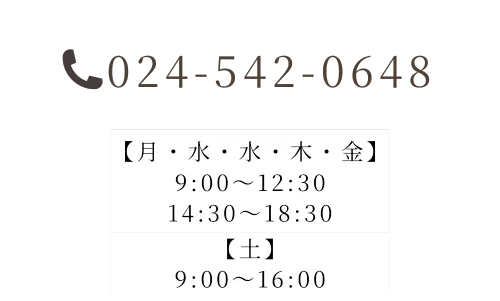 電話番号 024-542-0648
